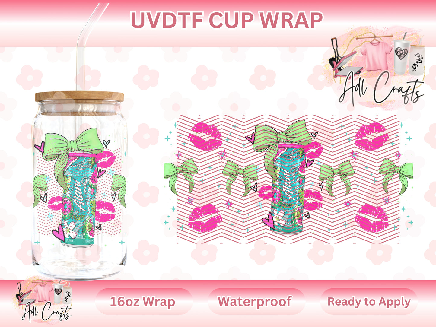 Watermelon Ala Energy Drink UVDTF WRAPS