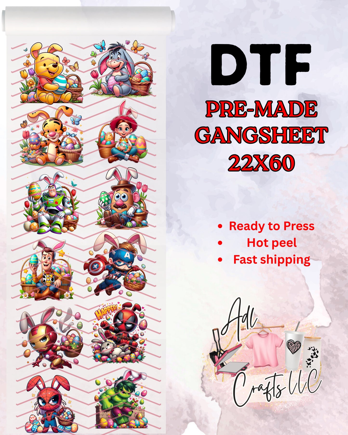 Easter Kids 2 Pre-Made Gangsheet