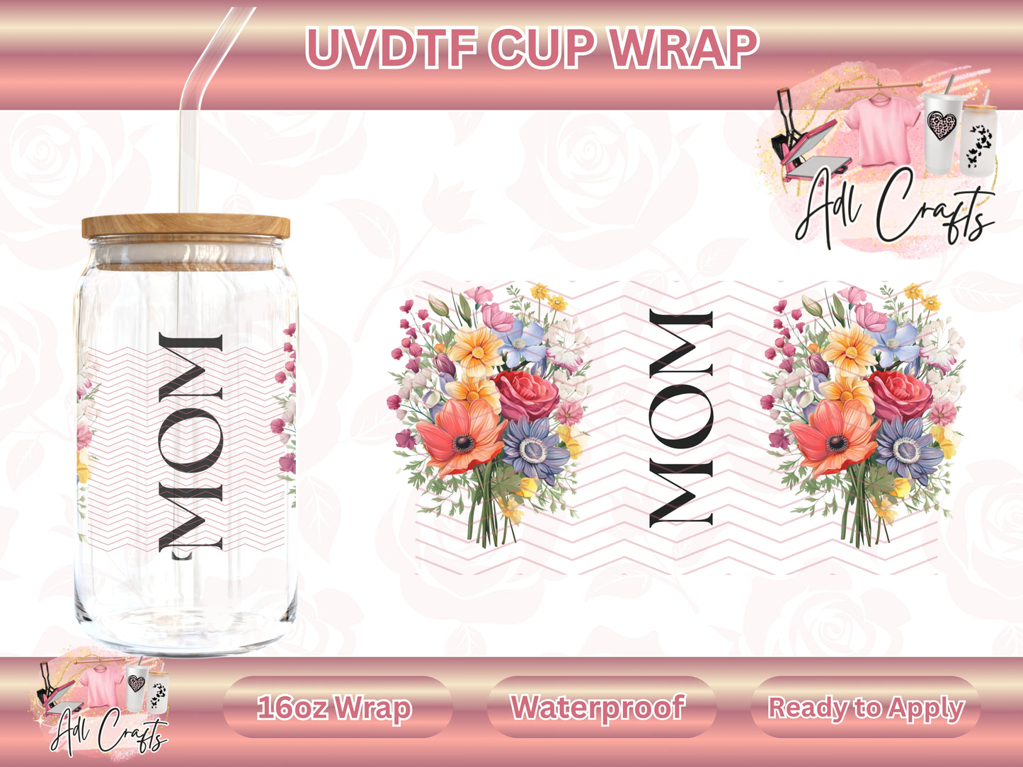 MOM Colorful Mother's Day UVDTF WRAPS