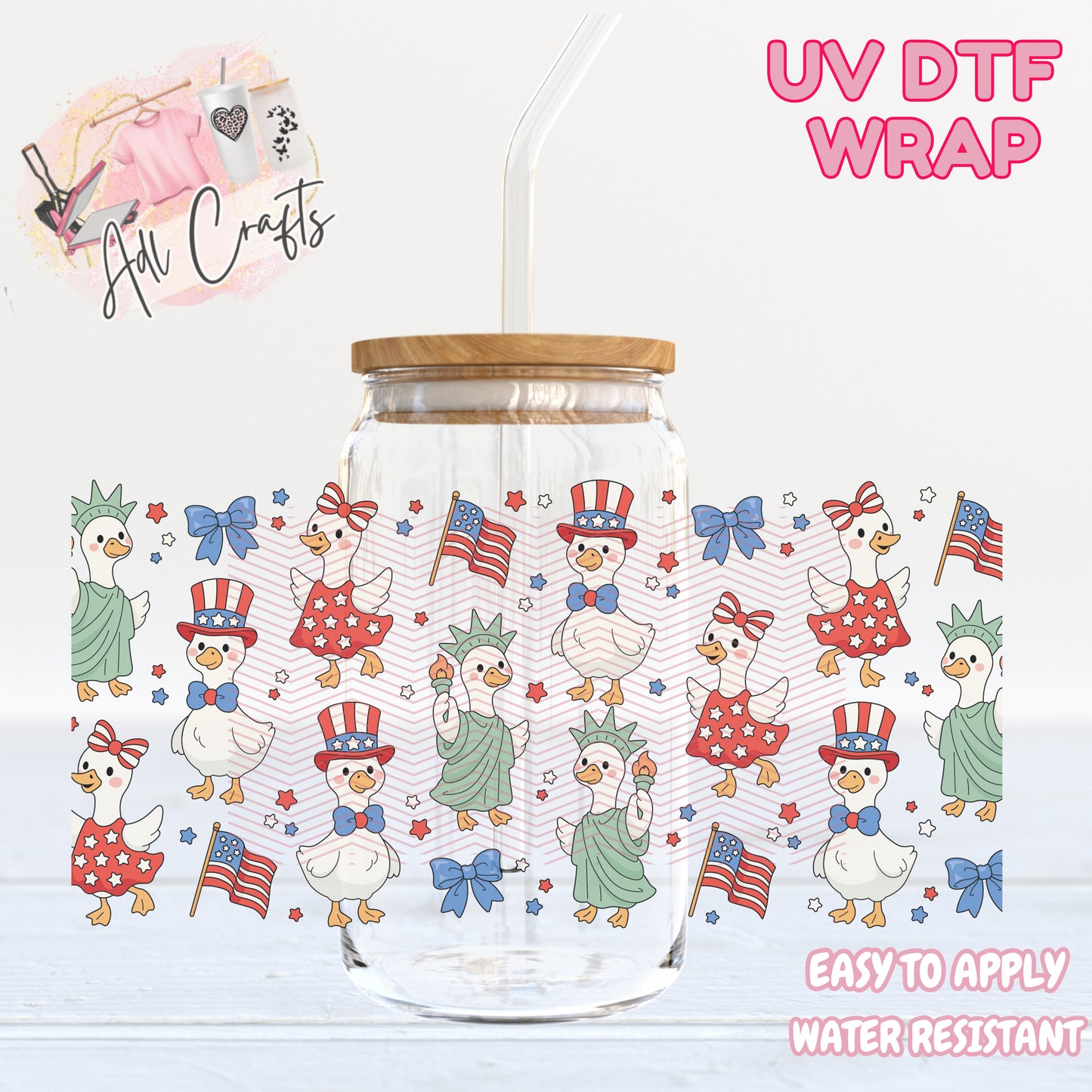 Goose 4th of July UVDTF WRAPS