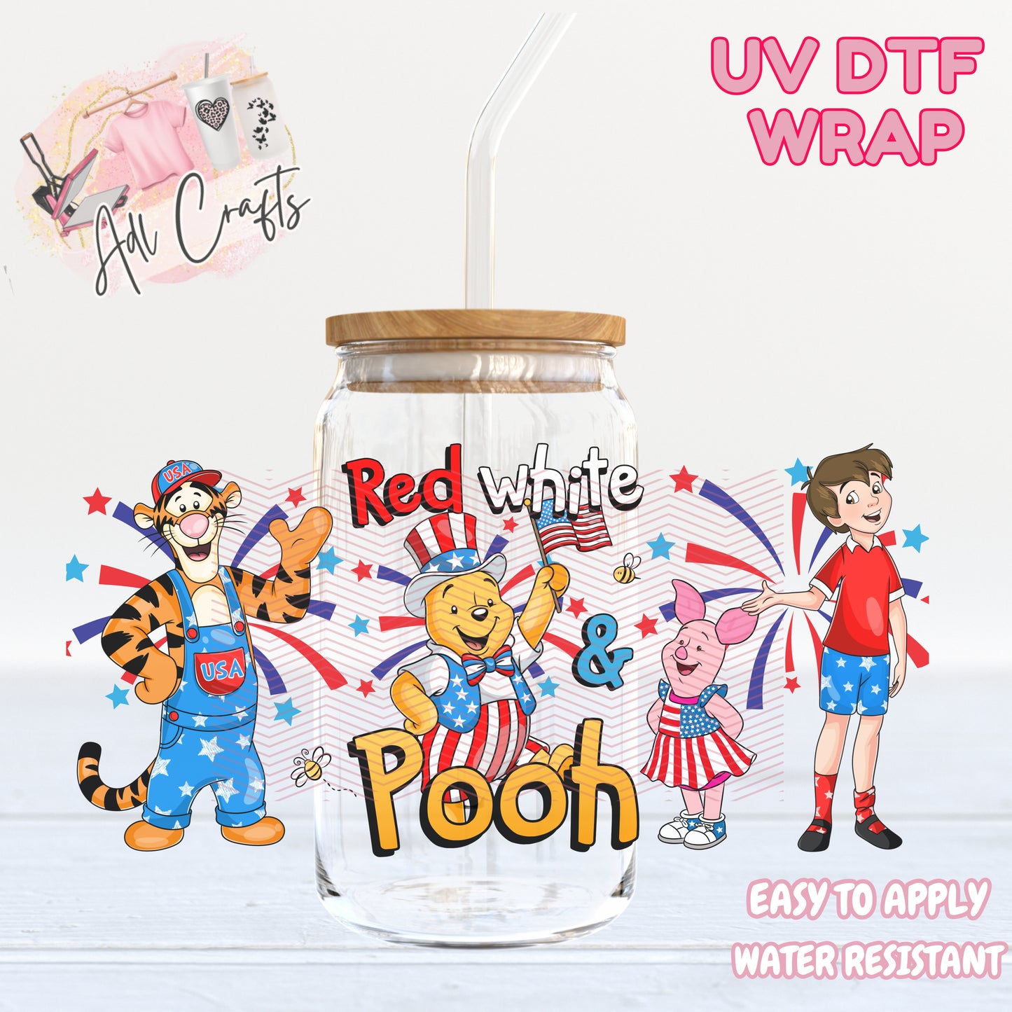 Honey Bear 4th of July UVDTF WRAPS