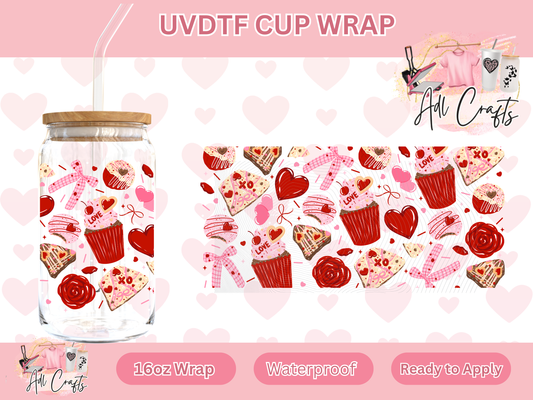 Snacks coquette Valentines Day UVDTF WRAPS