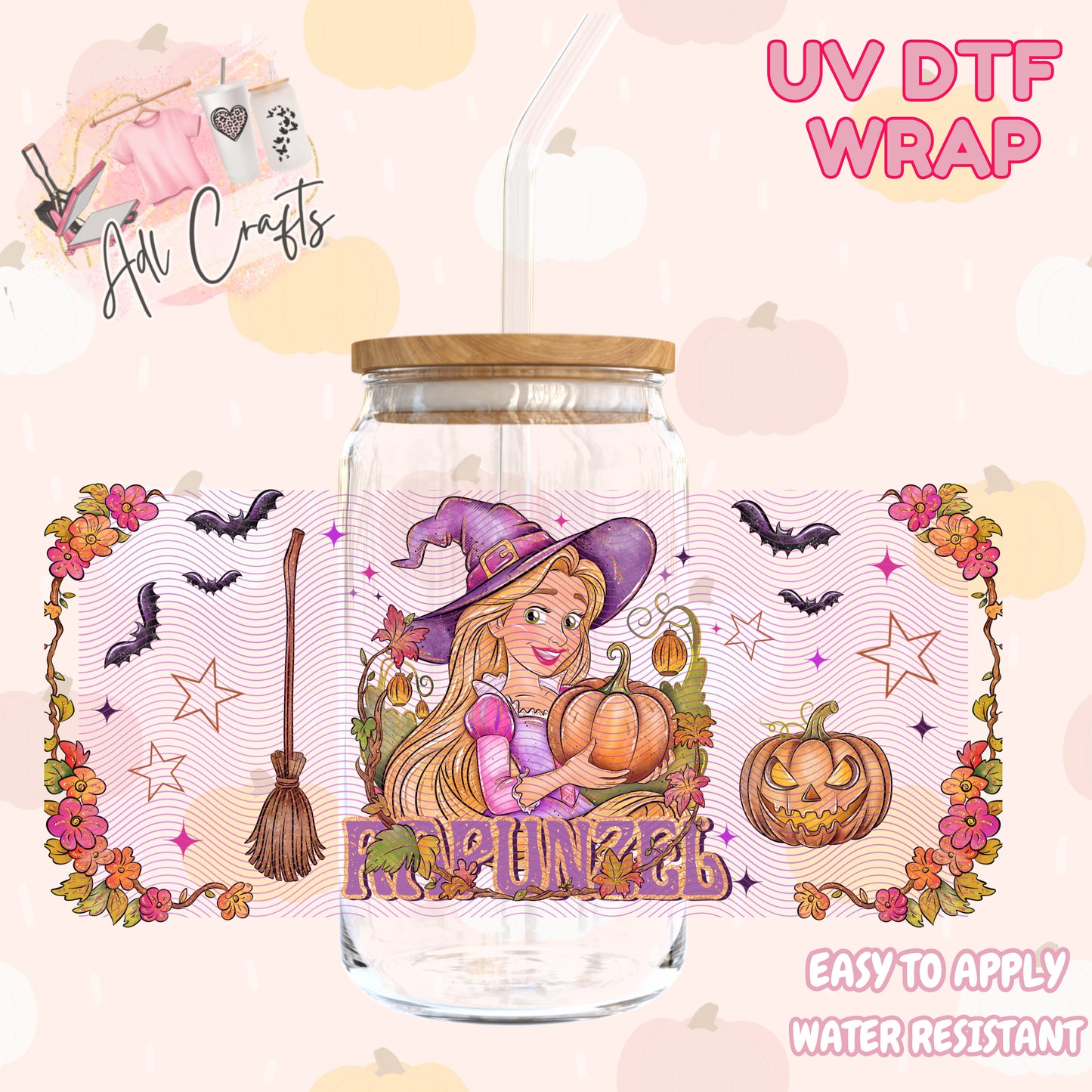 Spooky Rapunzel  Halloween Cup wrap