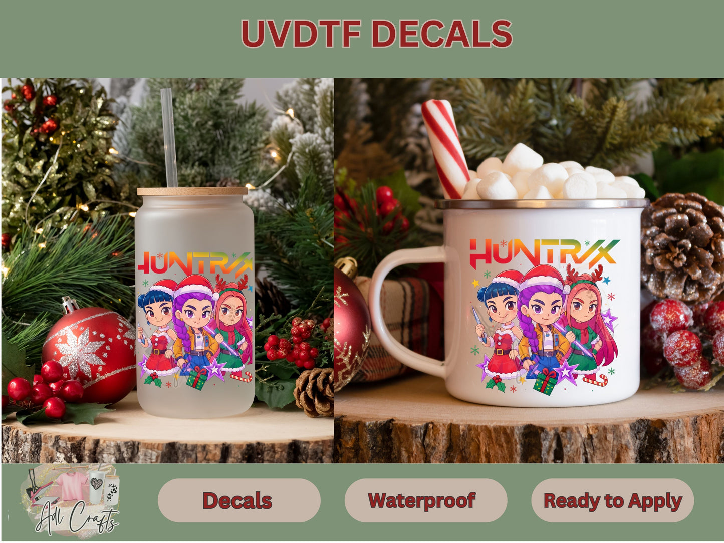 K-pop Huntrxx Uv Dtf Decal Christmas
