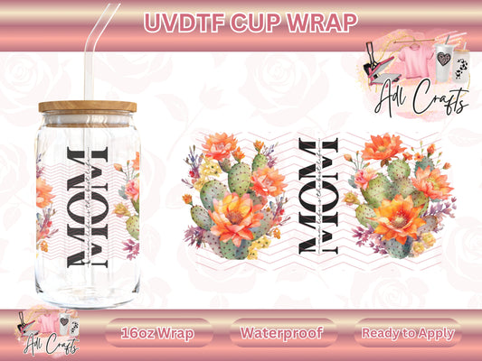 MOM Cactus Mother's Day UVDTF WRAPS