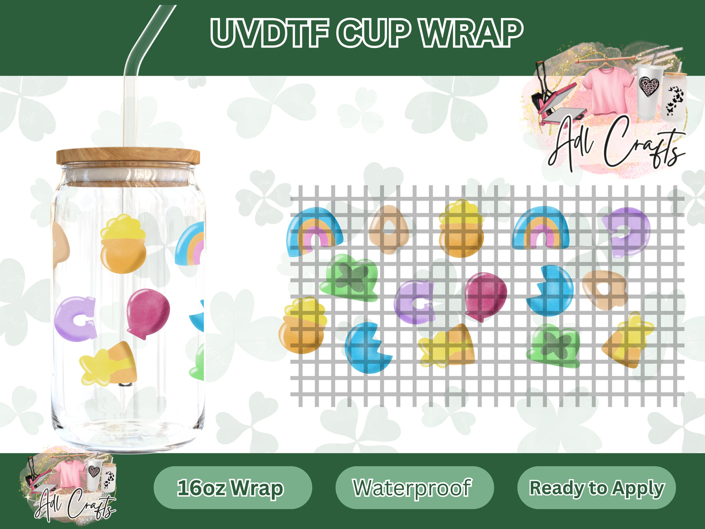 Lucky charms St. Patrick’s UVDTF WRAPS