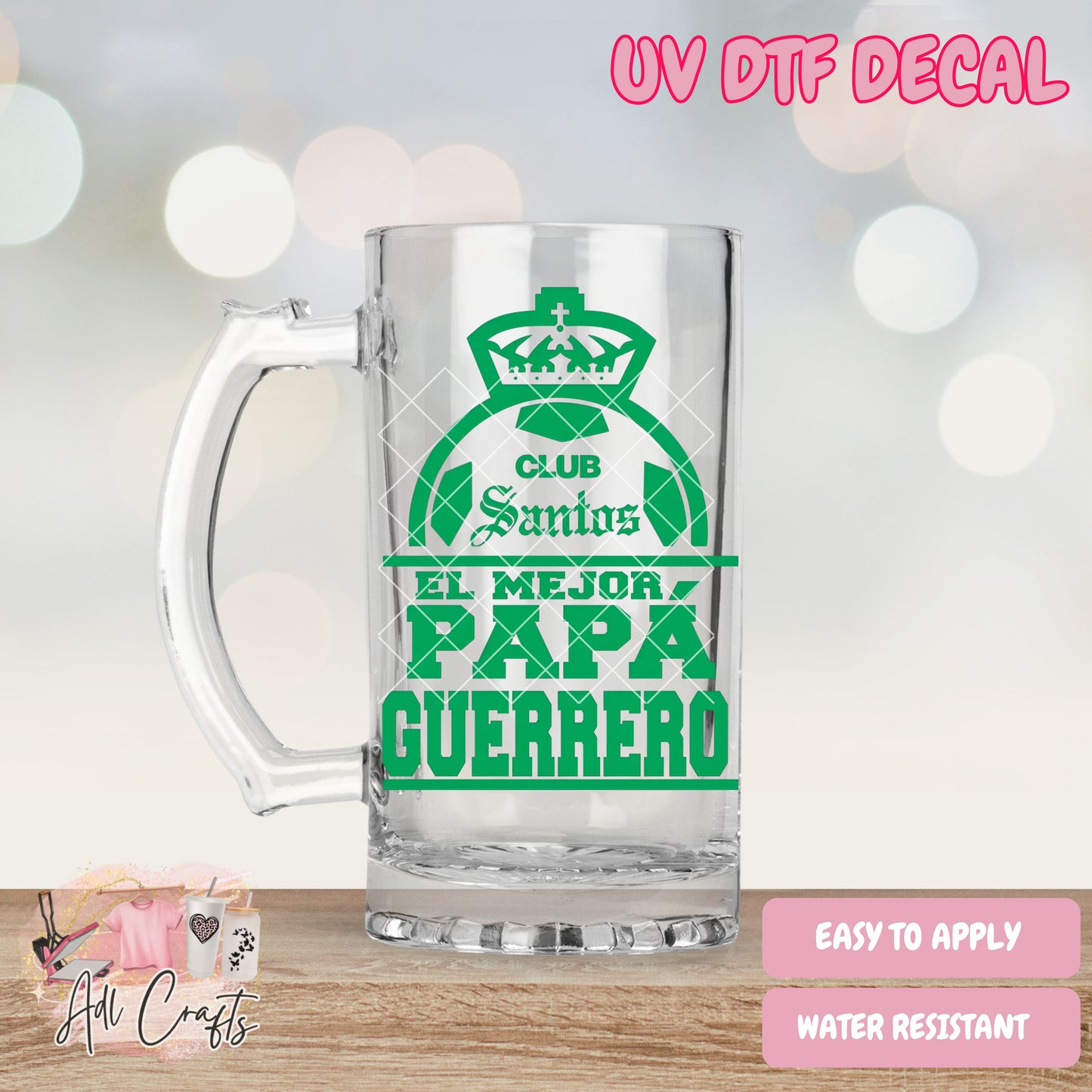 Papa guerrero Santos Father's Day Uv Dtf Decal