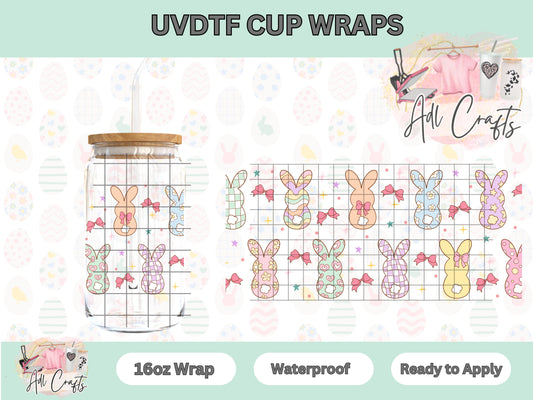 Bunny bows Easter UVDTF Cup Wrap