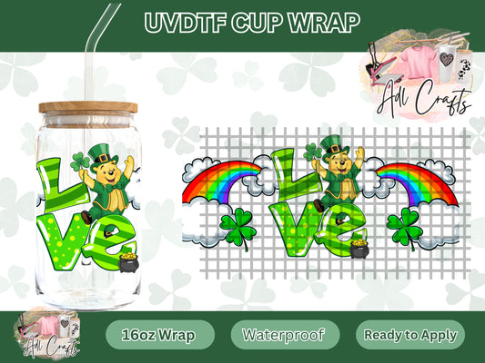Honey bear love St. Patrick’s UVDTF WRAPS