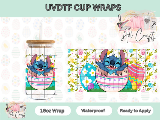 Blue Alien Egg Easter UVDTF Cup Wrap