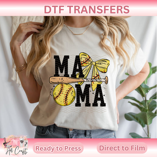 Ma Ma Softball SPORTS DTF TRANSFERS