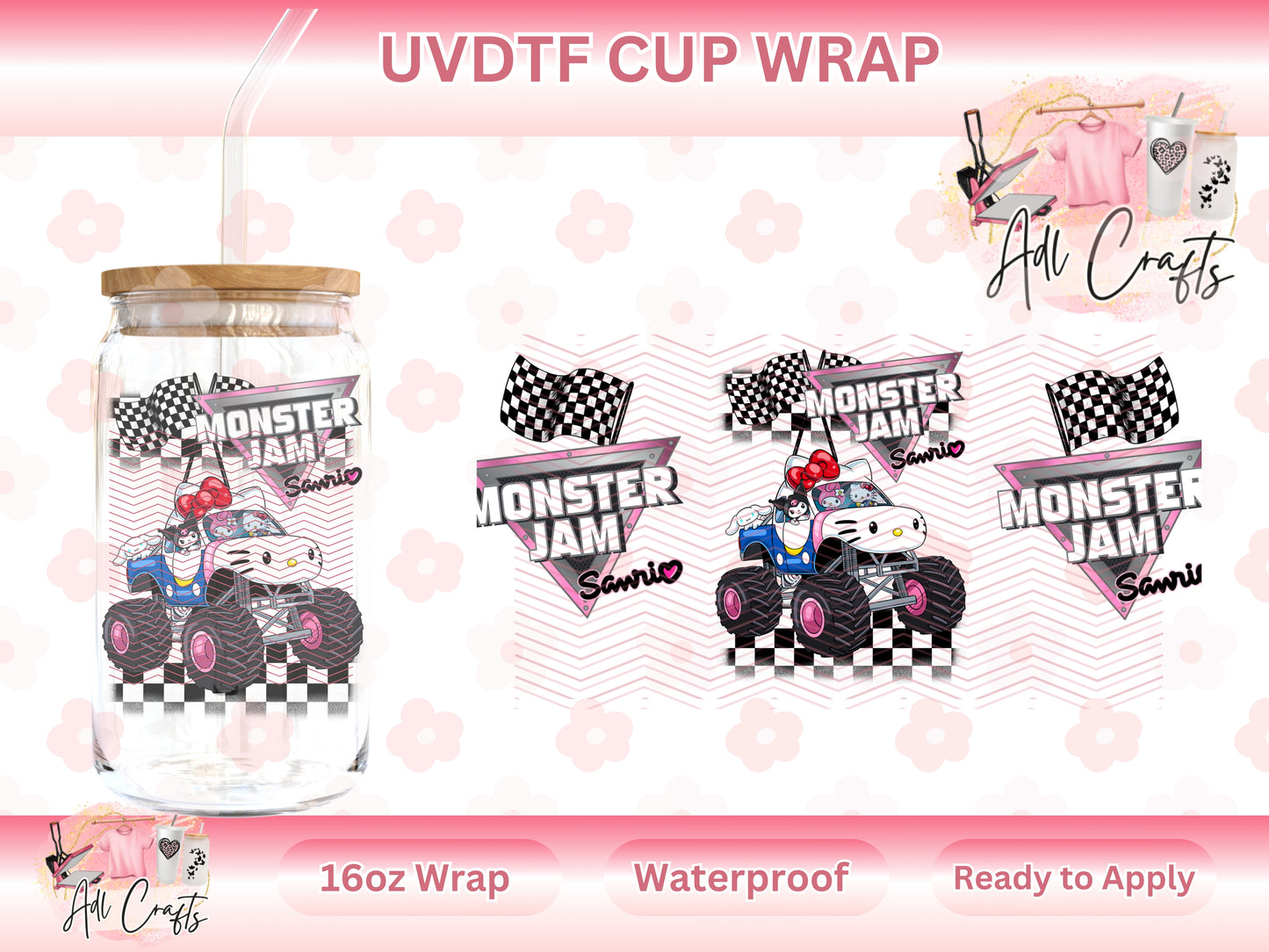 Truck Kitty Cute UVDTF WRAPS