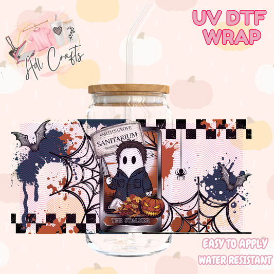 Cute spooky killer ghost Halloween Cup wrap