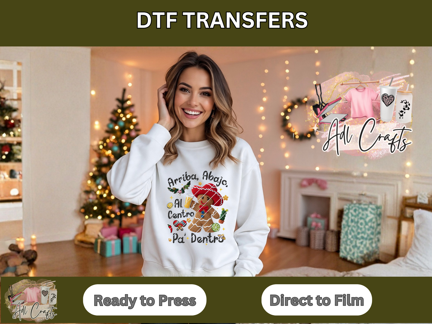 Crochet Mexican Arriba y Abajo Christmas DTF Transfer '