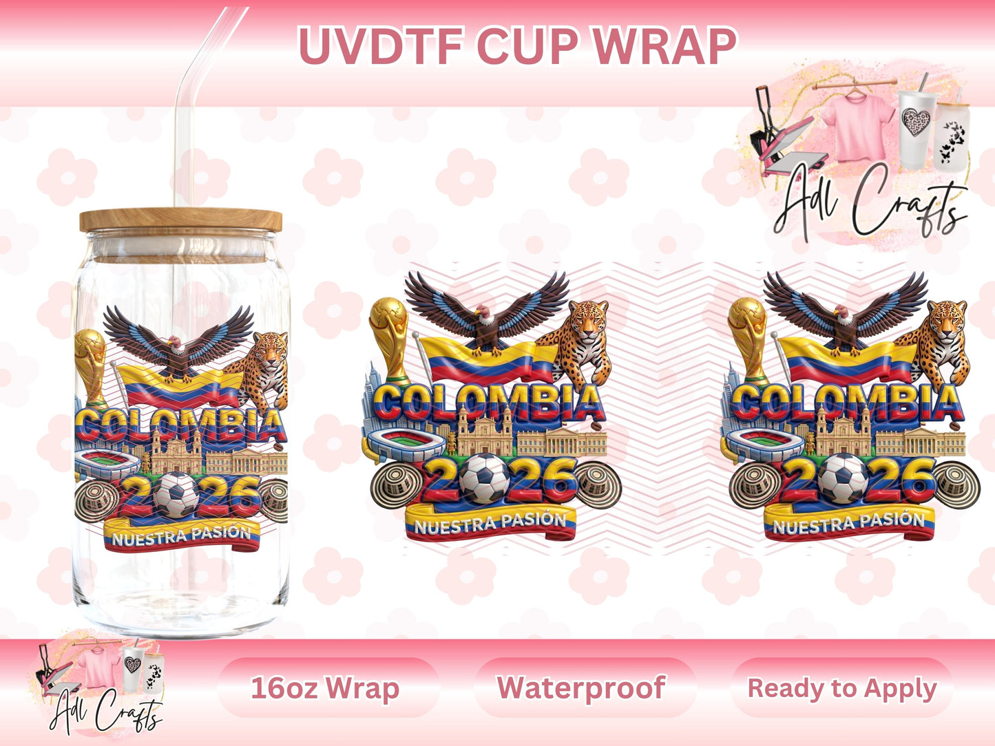 Colombia Mundial World Cup UVDTF WRAPS