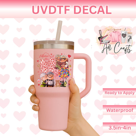 Up couple valentines Uv Dtf Decal