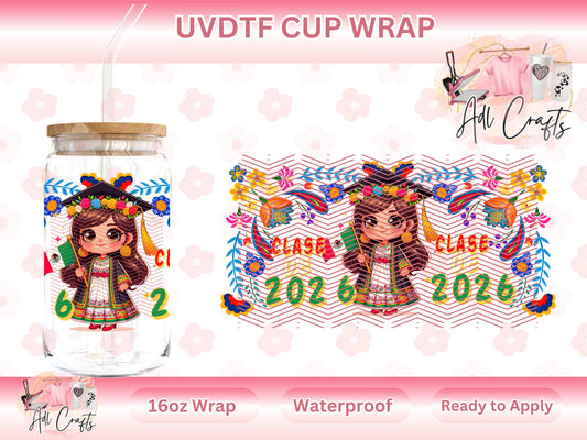 Hispanic Clase 2026 Graduation 2026 UVDTF WRAPS