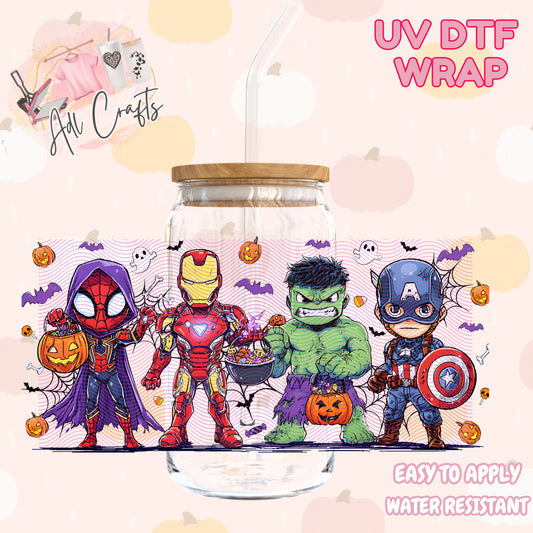 Superhero in the night Halloween Cup wrap