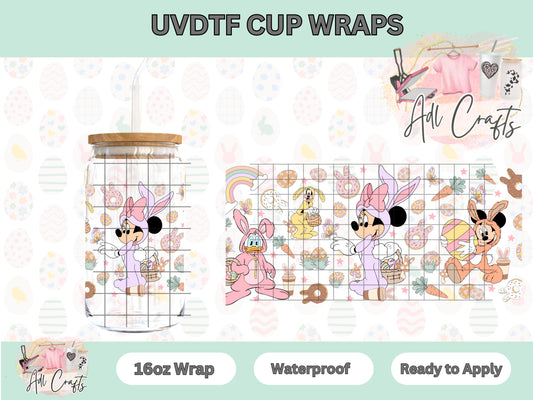 Pastel Mouse Girl Easter UVDTF Cup Wrap