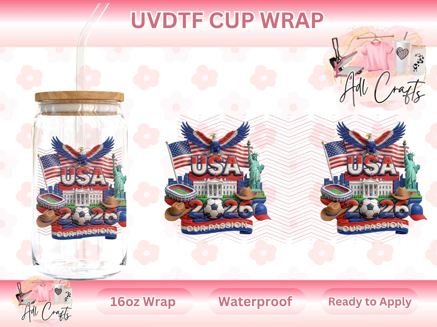 USA Mundial World Cup UVDTF WRAPS