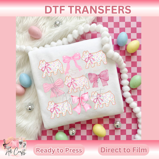 Cow bows Easter DTF Transfer