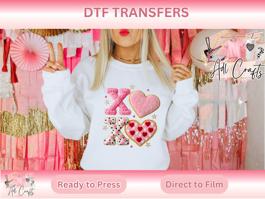 Xoxo patch Valentines DTF Transfer