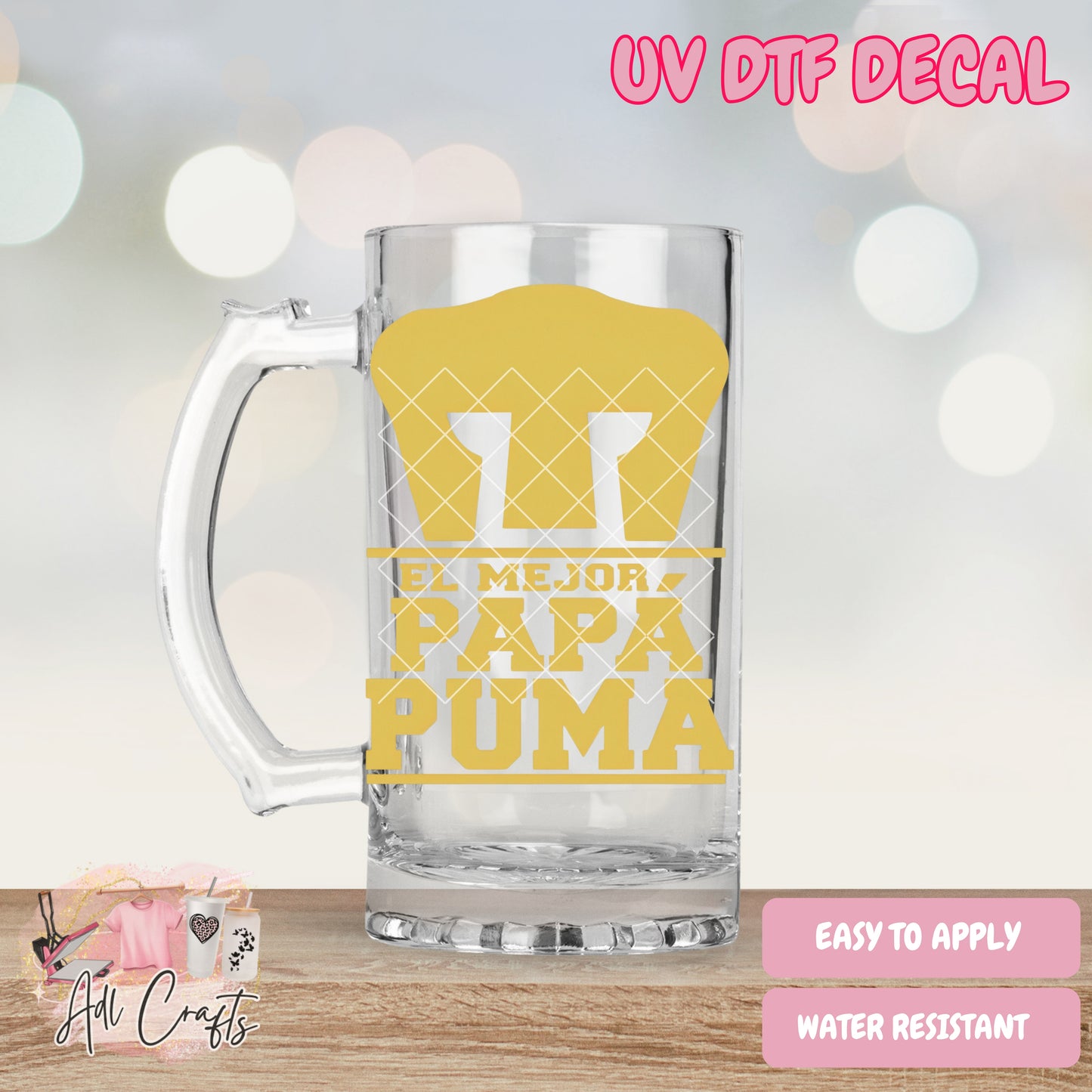 Mejor papa Puma Father's Day Uv Dtf Decal