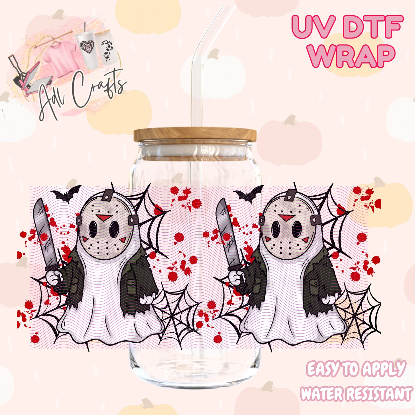 Two little undercover killer ghost Halloween Cup wrap