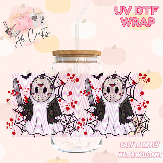 Two little undercover killer ghost Halloween Cup wrap
