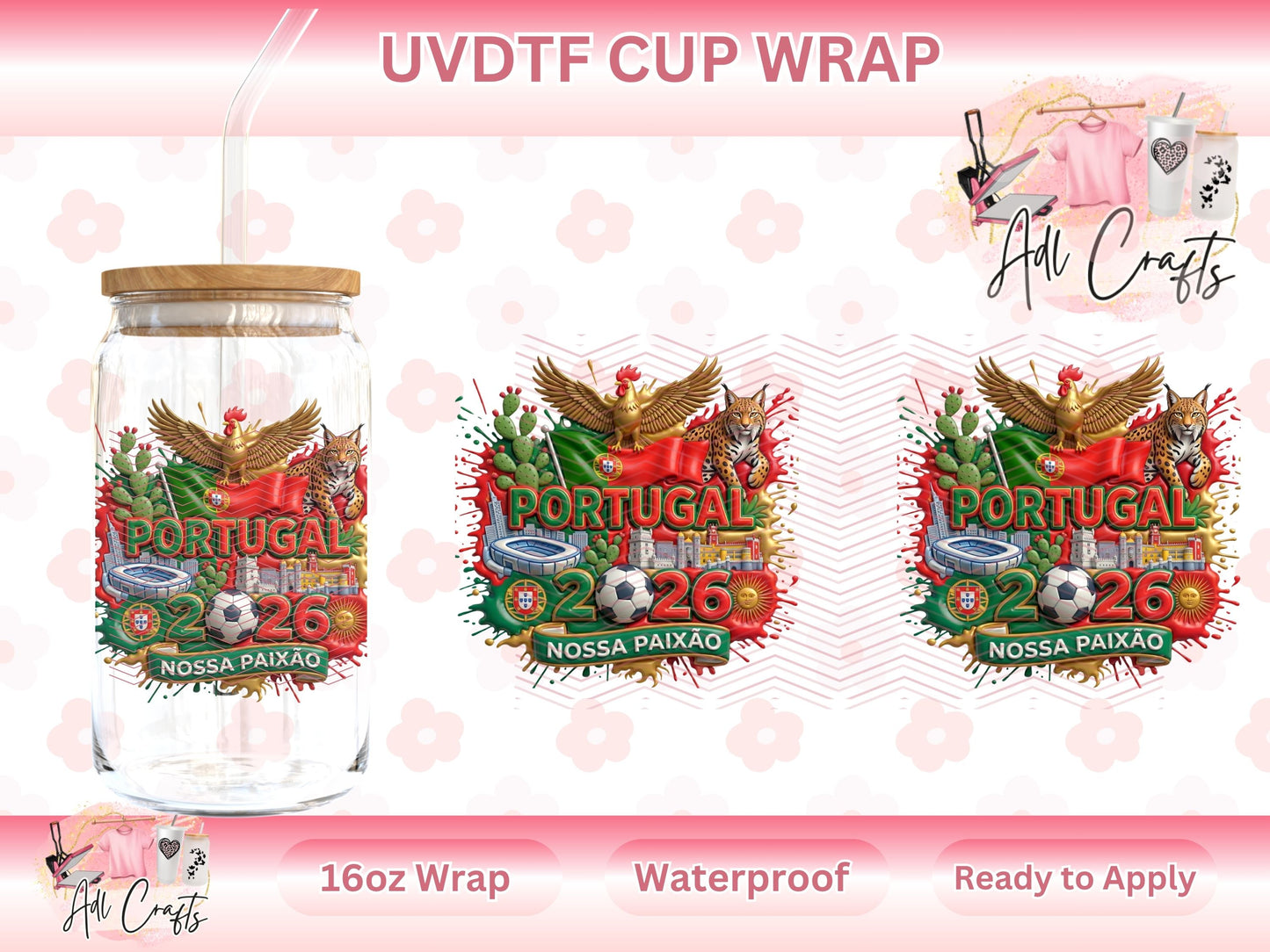 Portugal Mundial World Cup UVDTF WRAPS