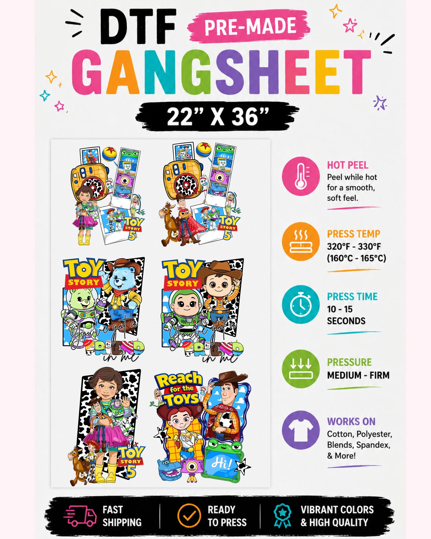 Toy 5 Designs Pre-Made Gangsheet