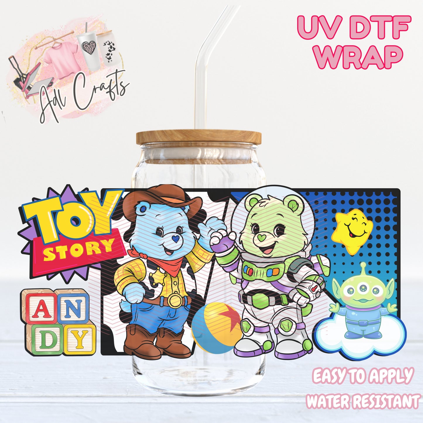 TS5 Cute Bears UVDTF WRAPS Ready to apply