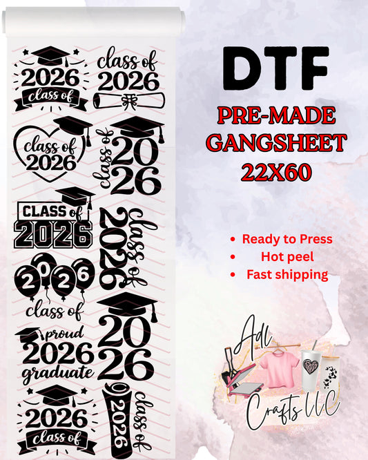 Class 2026 Pre-Made Gangsheet