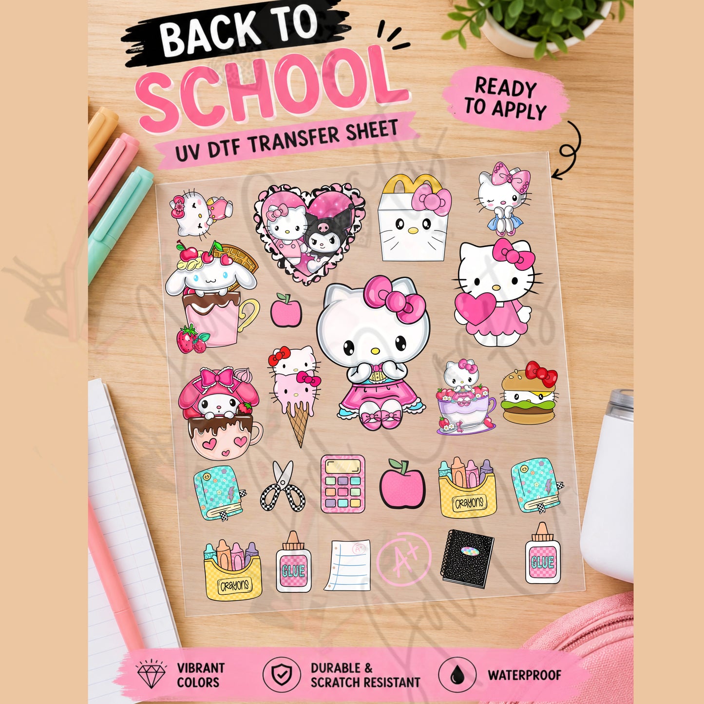 Kitty School UVDTF SHEET
