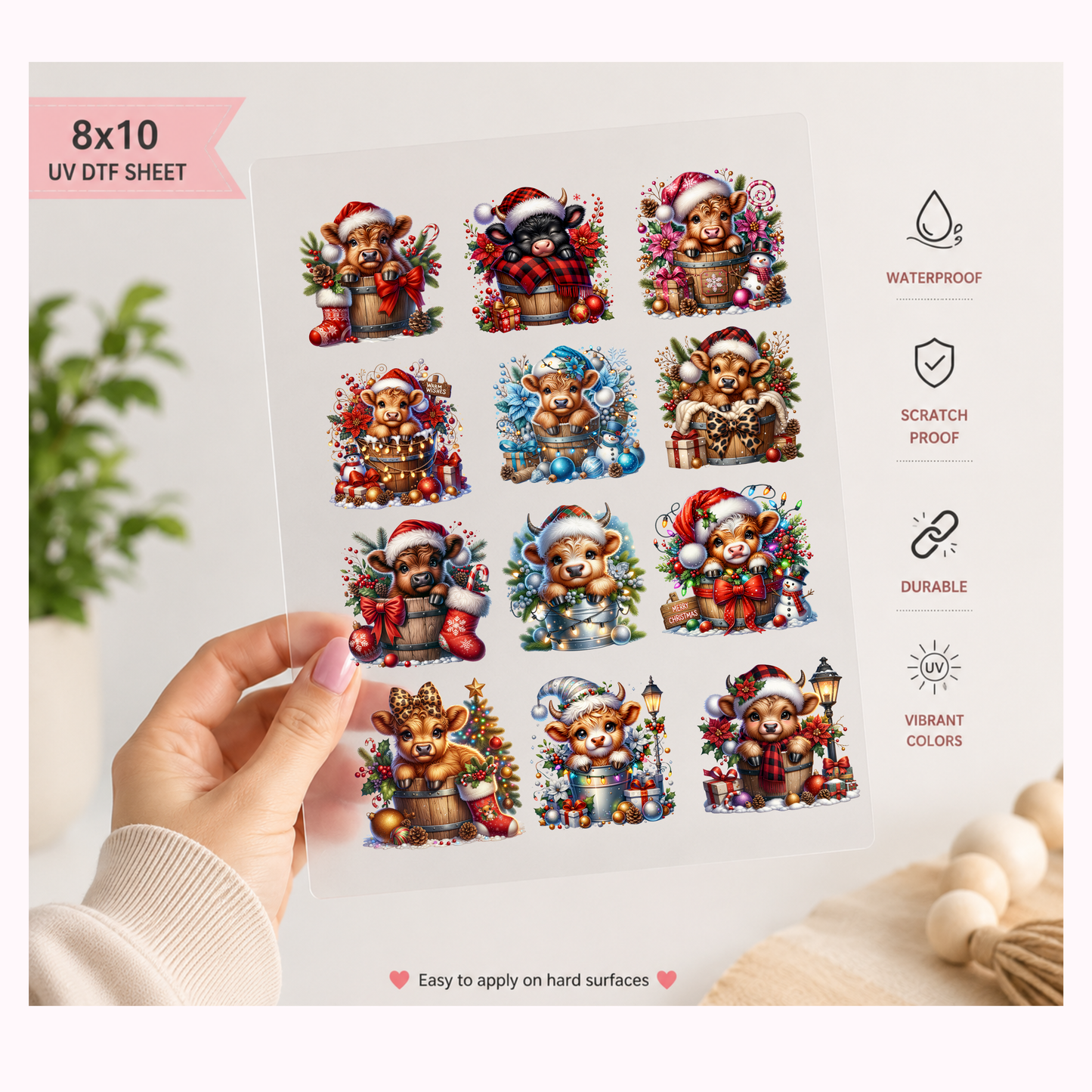 Christmas decals UVDTF SHEET