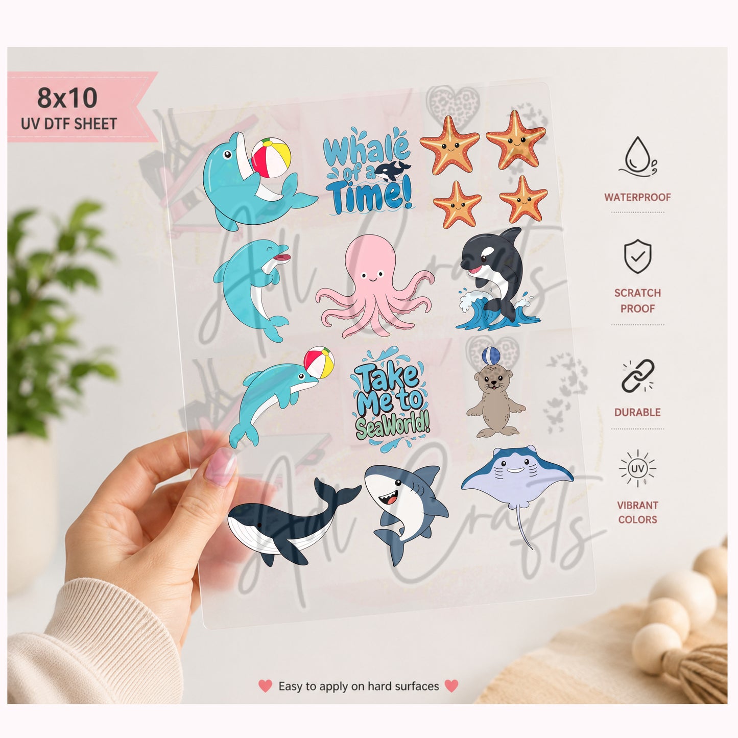Sea life UVDTF SHEET