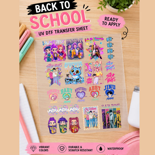 kpop School UVDTF SHEET