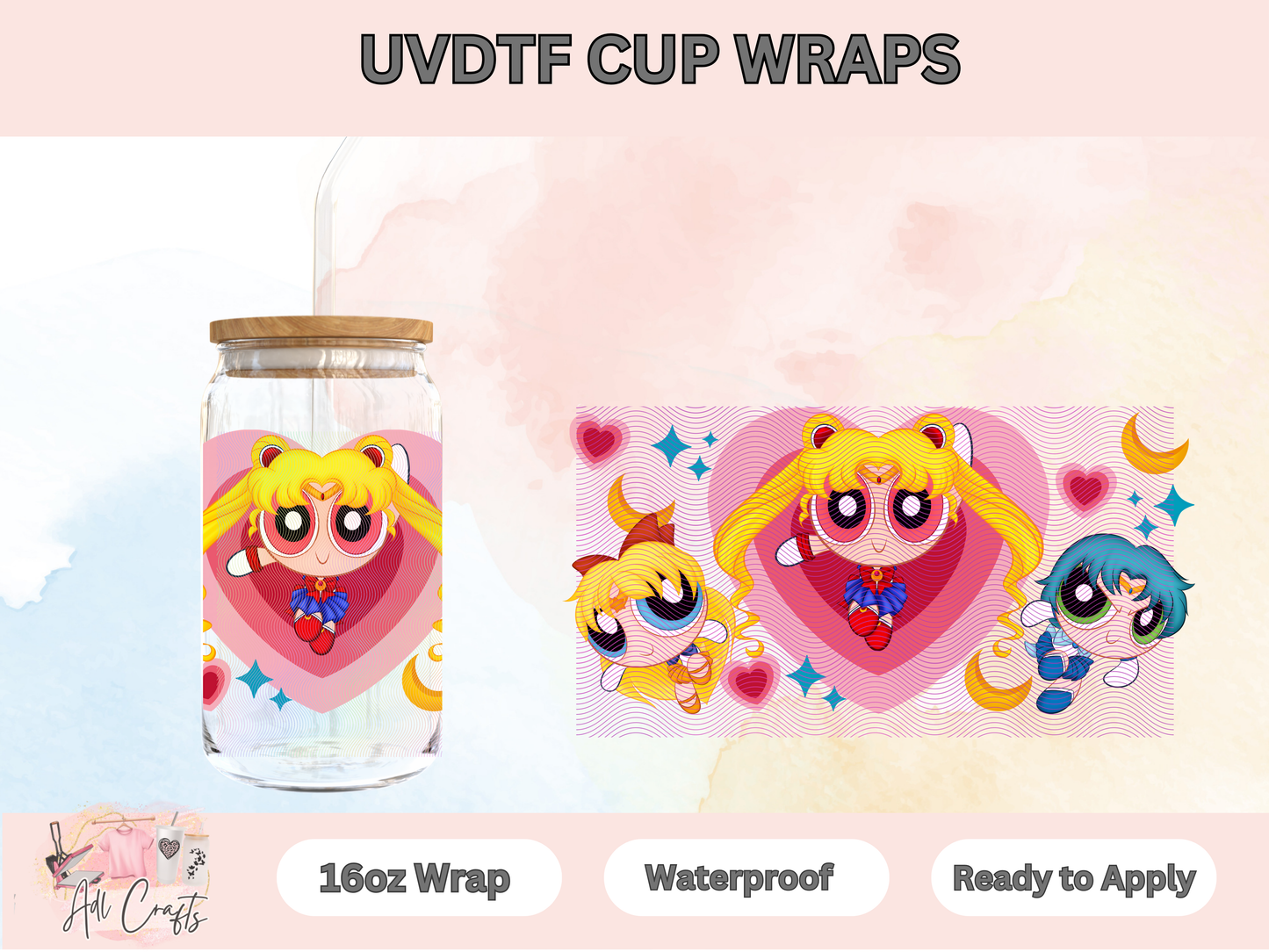 UVDTF WRAPS Valentines Puff girls