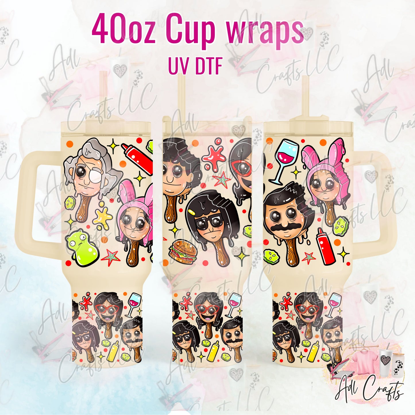 B Burgerfriends Ice cream UVDTF WRAPS 40 oz
