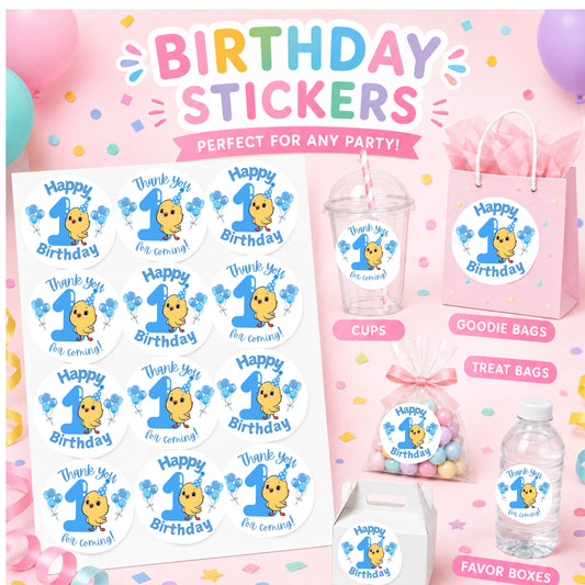 First Birthday Cantico Stickers