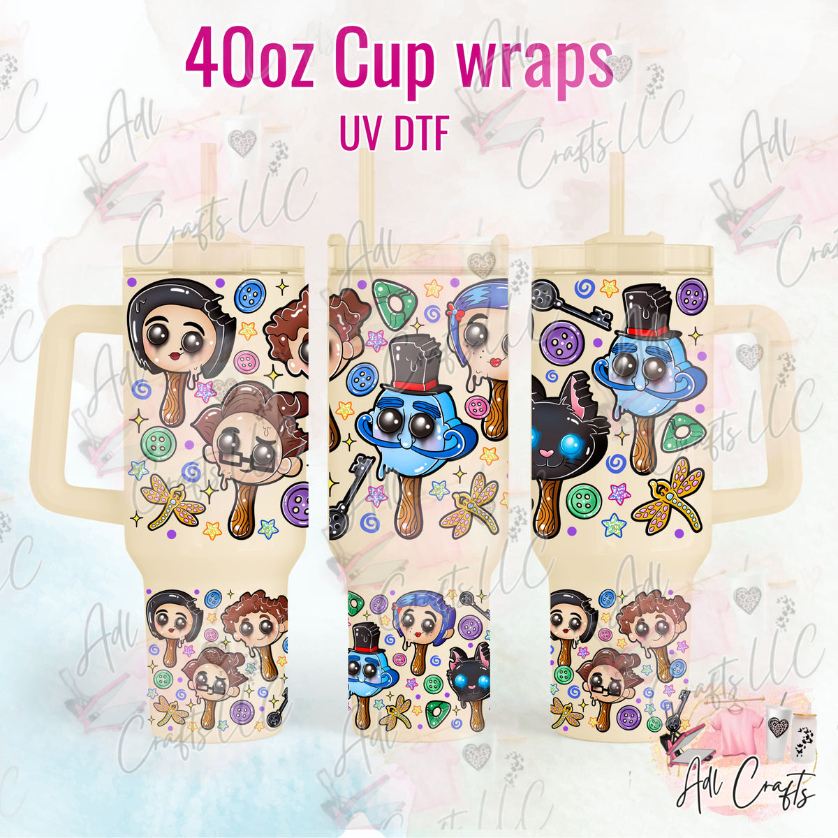 CaroIce cream UVDTF WRAPS 40 oz