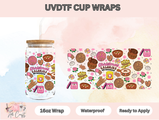 Uv Dtf Christmas Calories no cuentan cup wrap #46