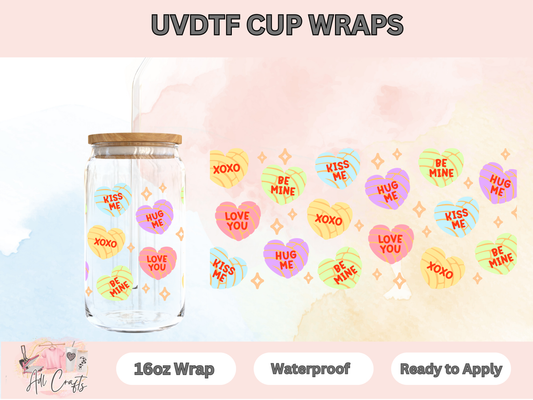 UVDTF WRAPS Valentines Concha Heat Candies