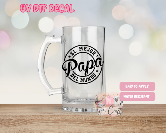 #26 El Mejor Papa Father's Day Uv Dtf Decal