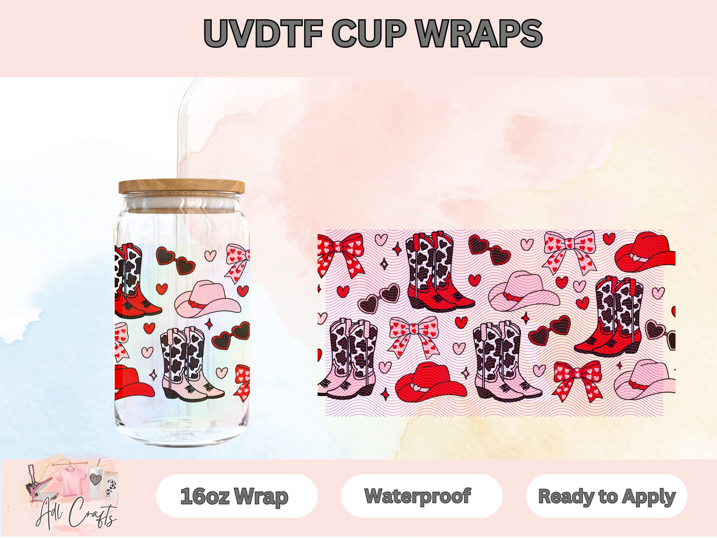 UVDTF WRAPS Valentines Cowgirl