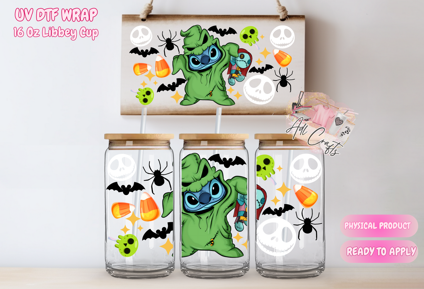 Uv Dtf Halloween Cup wrap #49