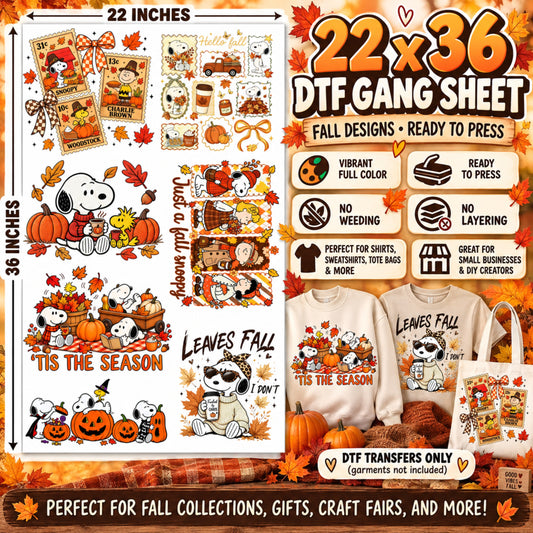 Doggy Fall Pre-Made Gangsheet
