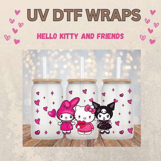 #52 Kitty and Friends Valentines Day UVDTF WRAPS