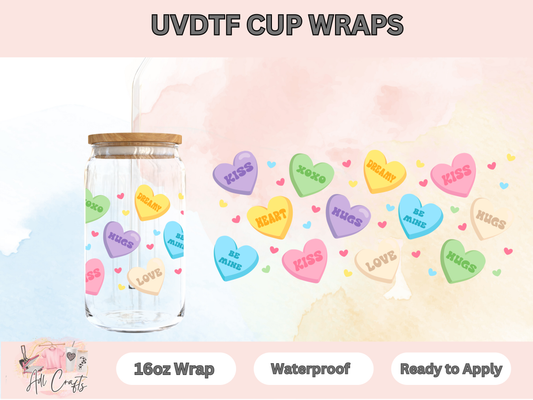 UVDTF WRAPS Valentines Heart candies