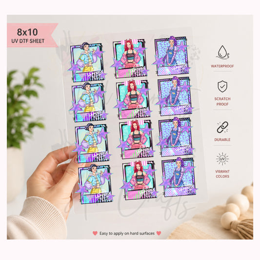 Kpop girls polaroid UVDTF SHEET